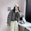 Stand-up collar cotton-padded clothes, winter warm women's clothing, contrasting short tops, new small cotton-padded jackets, cotton-padded jackets, a