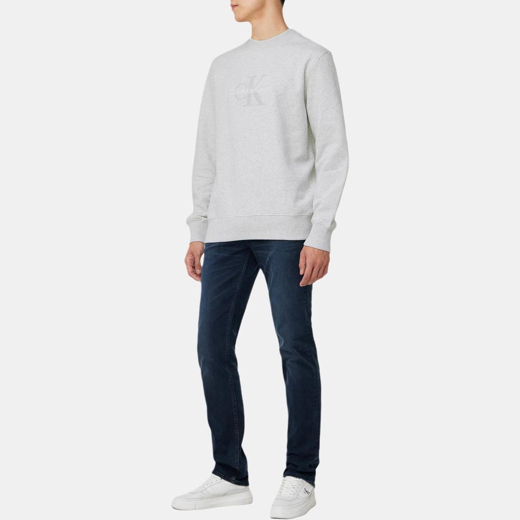 Calvin Klein Crew Neck Loose Fit Long Sleeve Sweatshirt Men Sweatshirt Gray J326144-P6G