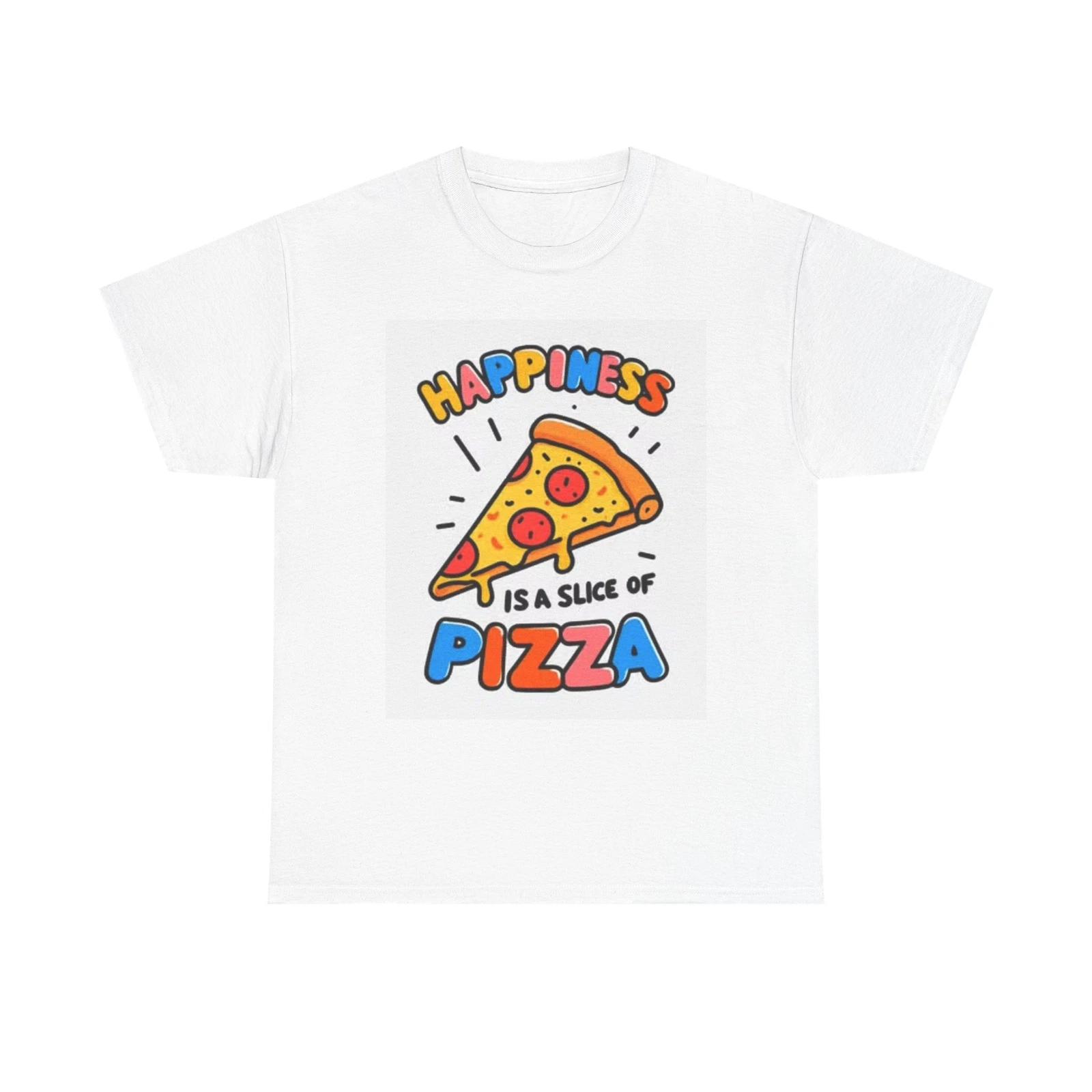 Men s and Women s T-shirts Happiness Is A Slice of Pizza M