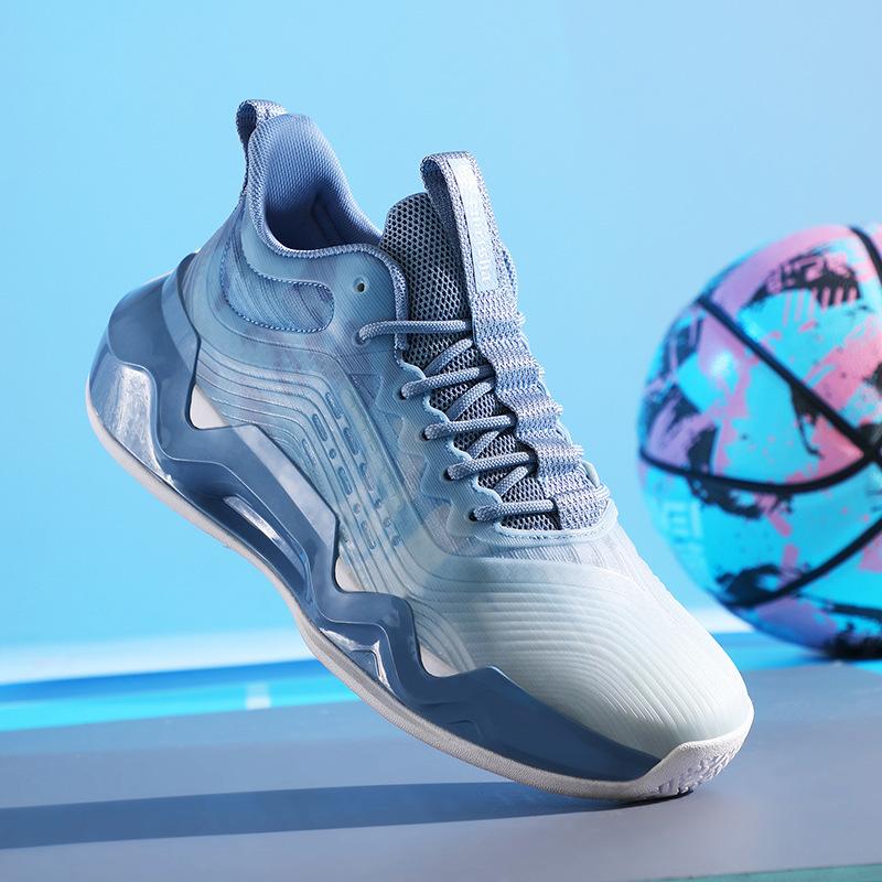 2025 spring and summer new sports basketball shoes comfortable shock absorption breathable men's and women's same non-slip wear-resistant rubber so