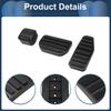 FUELHOOD 3 Pcs Automatic Foot Pedal Pad Foot Axle Pedal Cover for Suzuki Hustler MR52S MR92S / Aluminum Alloy Black