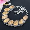 Picture Jasper Gemstone Handmade 925 Sterling Silver Jewelry Necklace 18" KG-1633