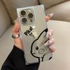 Transparent Square Back Tube Case Casing Protection For iPhone 13 11 16 ProMax 12 15 Plus 14 Pro Max Anti-Oxygen,Pikachu's Profile Pattern