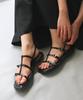 Moodnight Fidel Layered Belted Strap Flat Sandals - 6 Colors (Type A)
