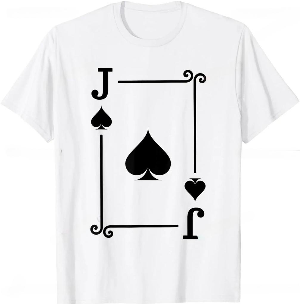 Playing Cards Costume Acekqj1098765432 Diamonds Card Poker Tshirt Unisex Summer Streetwear Tops Camiseta