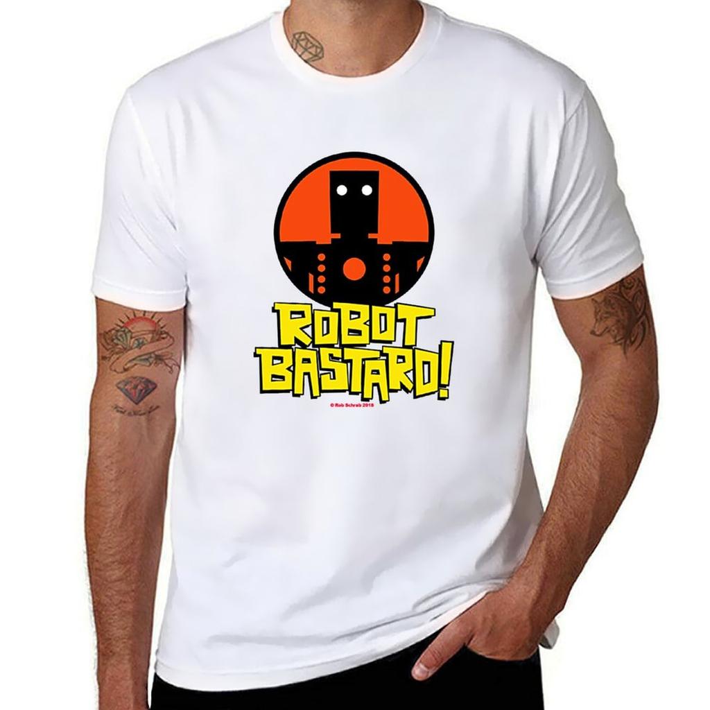 Robot Bastard Tshirt Street Style Casual Tee Shirt
