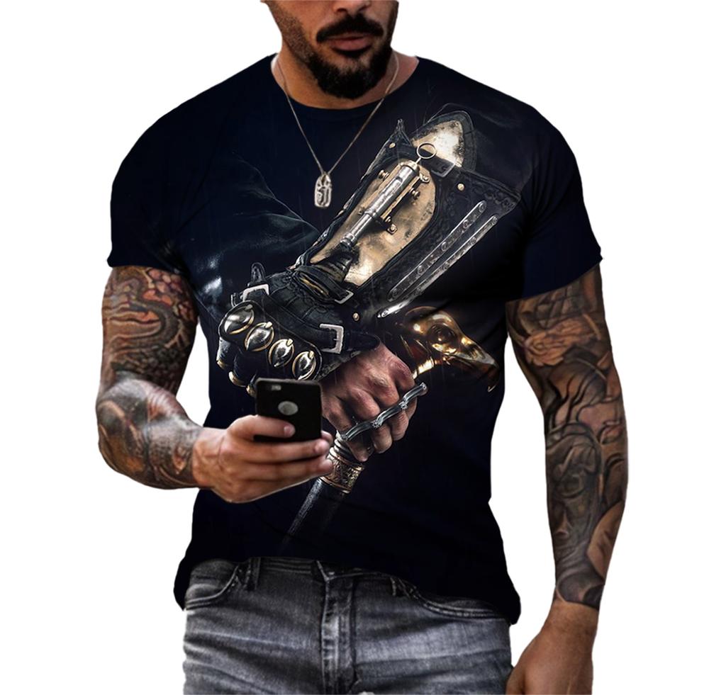 T Shirt For Men 3d Gun T Shirts Funny Printed Streetwear Beretta Gun Tshirt Fashion Casual Short Sleeve Punk Gun Tops T-shirts