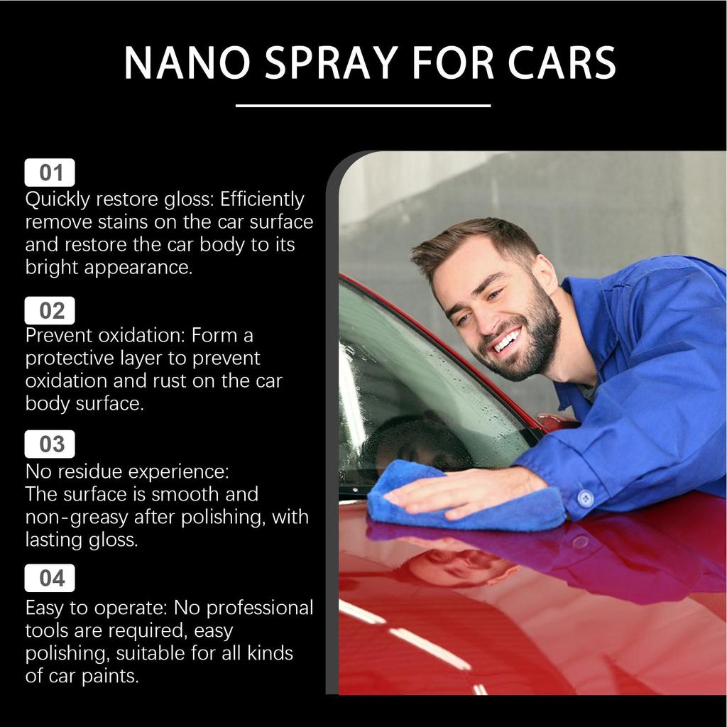 Auto-Kratzerentferner Nano-Politur Restaurator 30ml Spray Detailing Lackaufbereitung Set für LKW SUV Wohnmobil Limousine Kratzerreparatur
