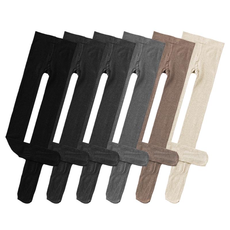 Women's Cotton Striped Leggings with Warm Fleece-Lined Tights for Autumn & Winter