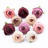 100PCS Silk Tea Roses Bud Artificial Flowers Diy Gifts Candy Box Christmas Decorations Home Garden Wedding Holiday Supplies