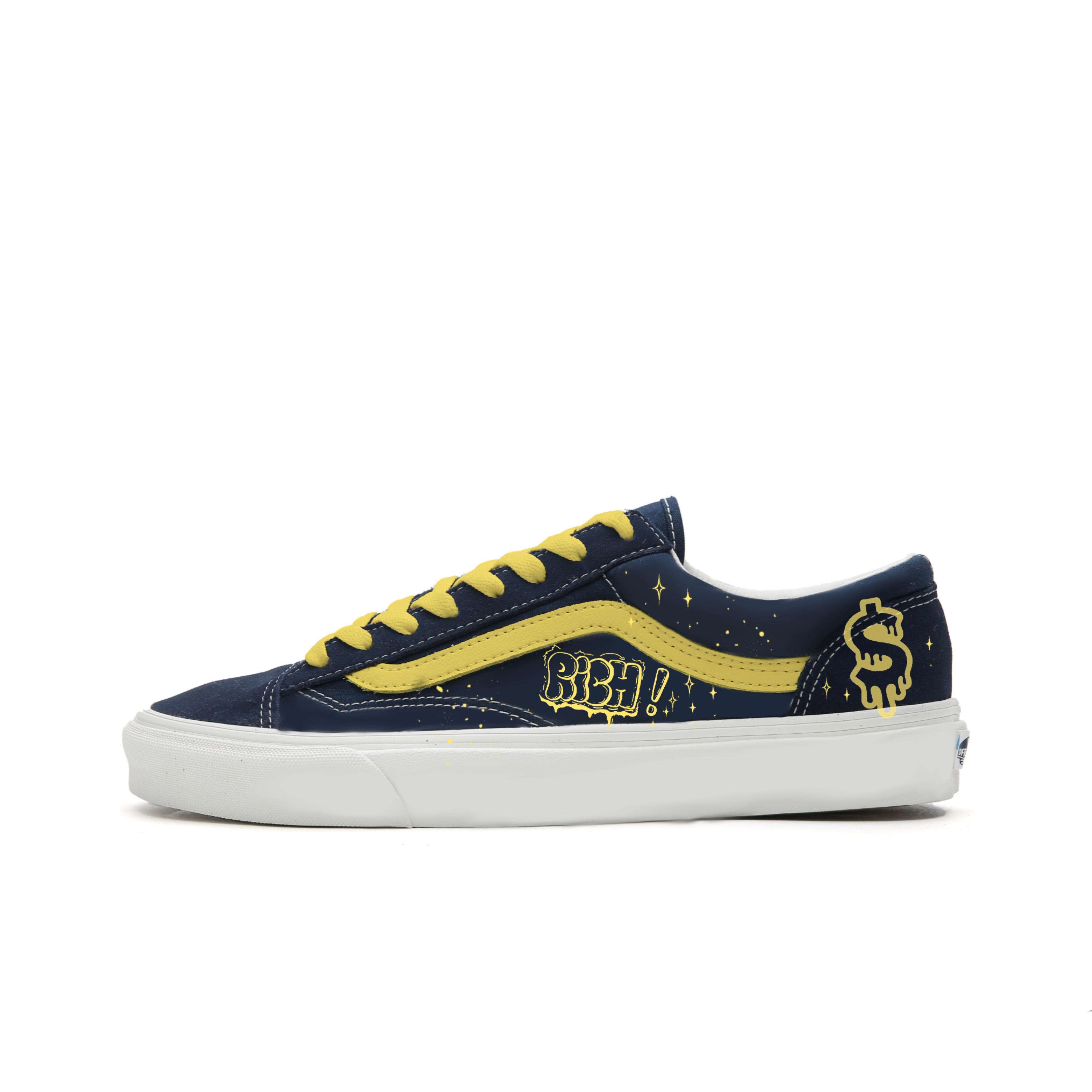 

Vans Style 36 Lightweight And Breathable Low top Skateboard Shoes Unisex Blue Yellow VN0A3DZ3RFL(Team613-) 36