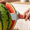 Yousheng Watermelon Cutter Stainless Steel Fruit Slicer with Ergonomic Handle Easy Push-Pull Design Melon Slicer Easy Watermelon Cutting Tool