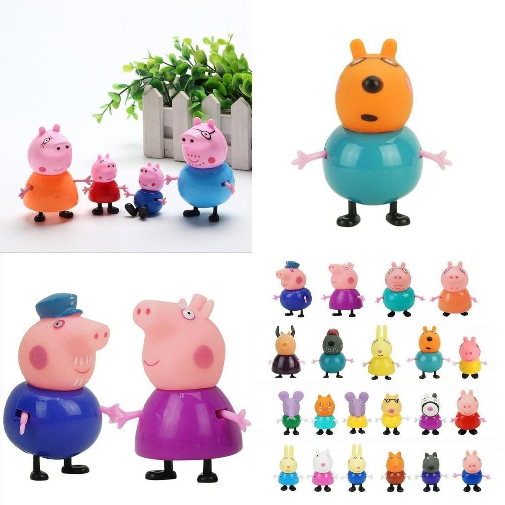 Bunte umweltfreundliche Peppa Pig Familie Freunde Actionfiguren für Kinder 25-teiliges Set