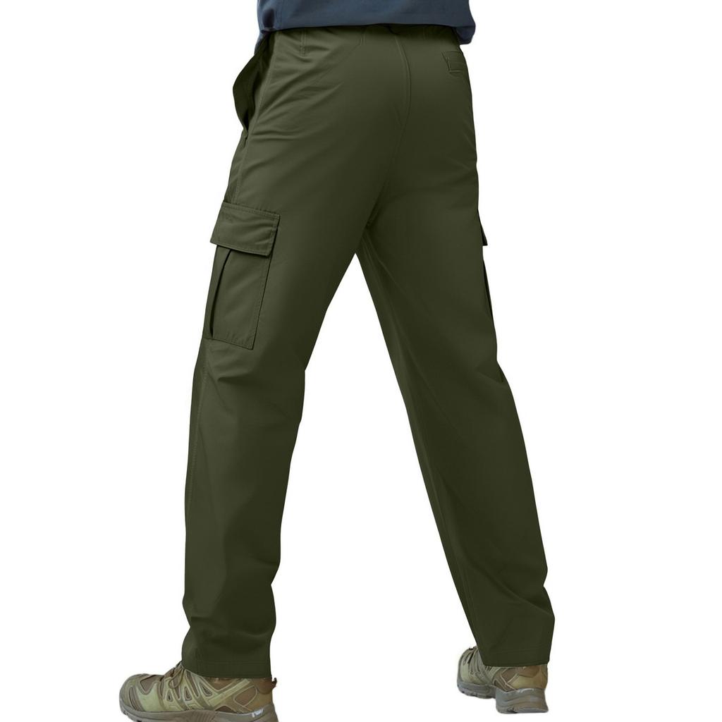 Men's Oxford Fabric Multi-pocket Color Loose Work Pants Long Pants