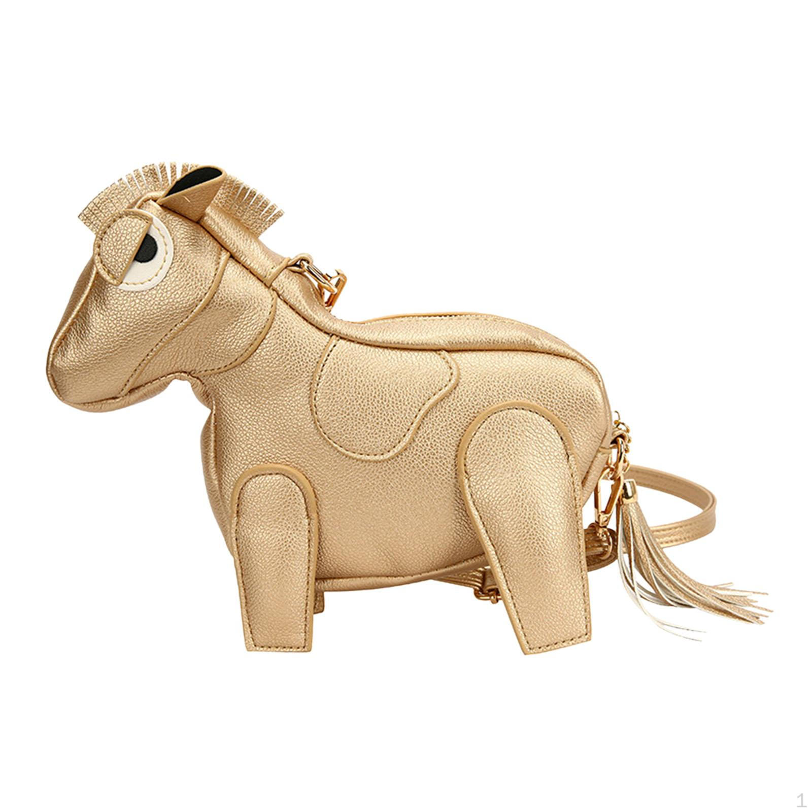 Стильная женская сумка через плечо с принтом лошади, легкая сумка через плечо золотой