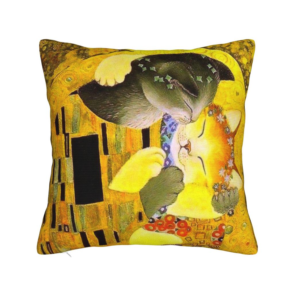 Gustav Klimt Freyas Pillowcase Polyester Cushion Cover Decorations Abstract Art Pillow Case Cover Home Square 45X45cm