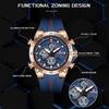 FOXBOX NEW Sports Men's Watches Military LED Dual Display Luminous Quartz Fashion Clock Waterproof Watches for Men Reloj
