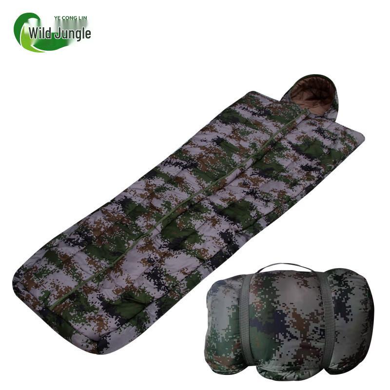 Wild Jungle Digital Camouflage Coat-Style Sleeping Bag