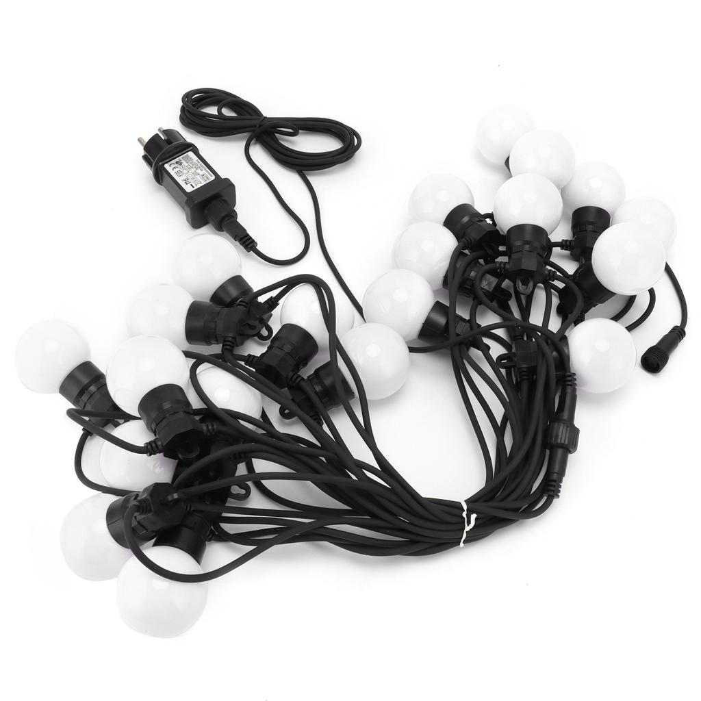 Wasserdichte G50 Glühbirnenlichterkette 10M 20LED für festliche Außendekoration Warmweiß
