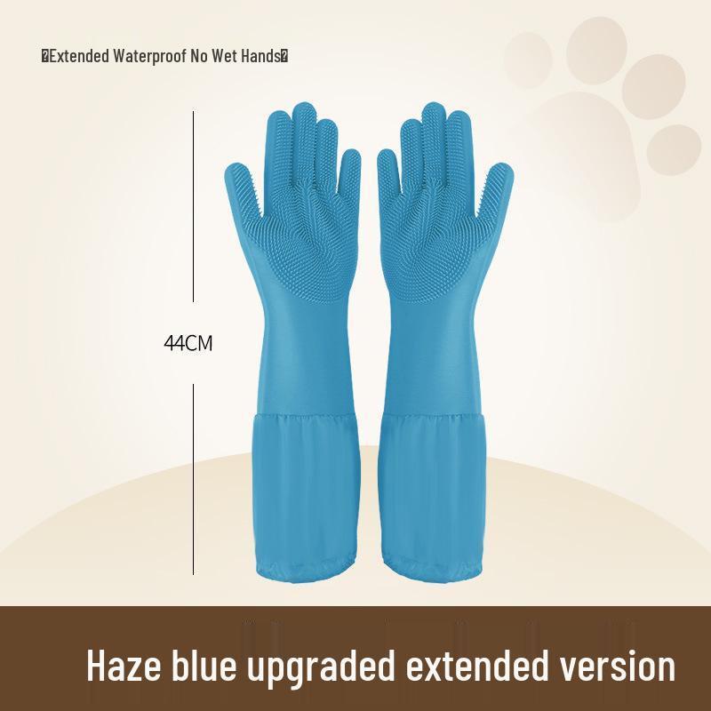 Silicone Pet Bathing Gloves - Anti-Scratch/Bite, Grooming & Hair Removal