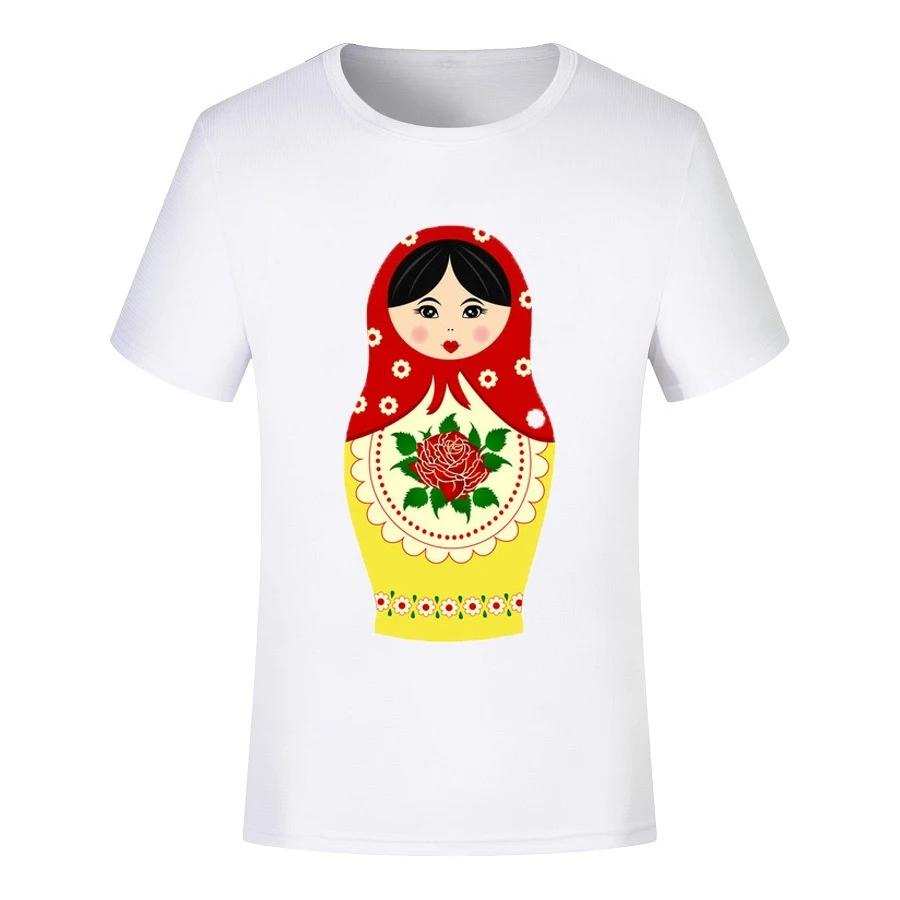 Russian Nesting Doll Pattern Tshirt Classic Womens Shortsleeved Street Style Top Graphic T Shirts Women Clothing Fashion Y2K