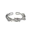 Thorns Series Colored Zir*****Pen Ring Women'S Volleyball Diamond Exquisite Flower Branch Winding Simple Index Finger Ring