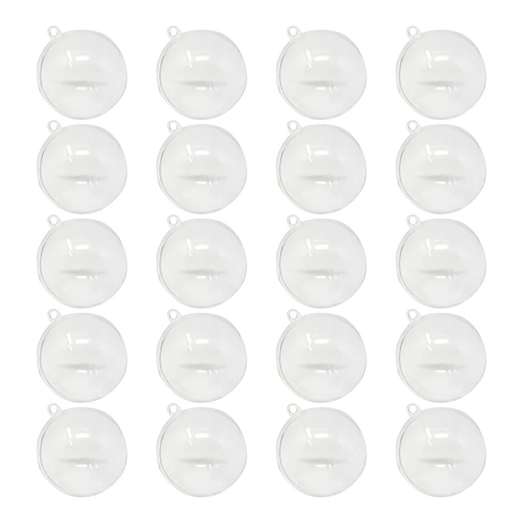 20ks Vánoční dekorace na kouli Kreativní dekorace na vánoční kouli Průhledná dutá koule 5 cm