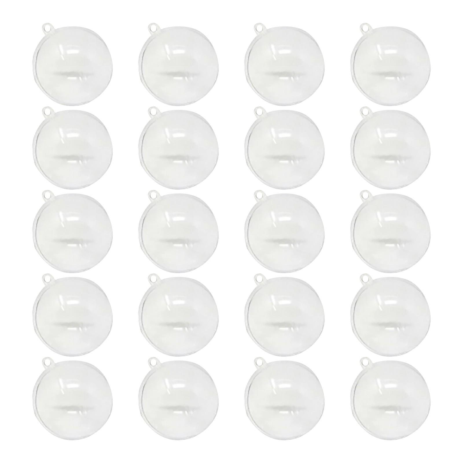 

20шт Рождественские шары Креативные Рождественские шары Прозрачный полый шар 5 см One Size