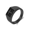 Somen Vintage Stainless Steel Cross Signet Ring for Men Silver Black Gold Color Versatile Rings Punk Jewelry Party Gifts Bague