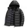 Mens Hooded Puffer Jacket Lightweight Winter Coat 90% White Duck Down Fill Loose Fit Casual Outerwear
