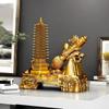 Wenchang Tower Thirteen-Story Pen Holder: Chinese-Style Desk Ornament for Study Room or Office - Ideal Graduation or Birthday Gift.