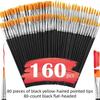 50/55/100/105/110/160pcs Nylon Brush Acrylic Detail Painting Thin Hook Line Pen Professional Paint Brush Kit Art Supplies