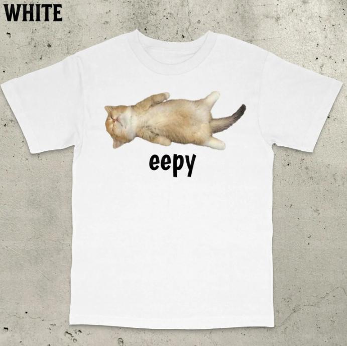 

Cute Kitten Sleeping Short Sleeves TShirt Kawaii Soft Aesthetic Cat Lover Funny Meme Casual Streetwear Graphic Tee Top S