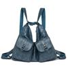 Damen Tasche Vintage Umhängetasche Große Kapazität Multi-Pocket PU Weiches Leder