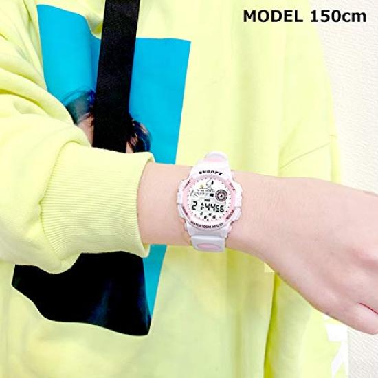 Vodotěsné dětské hodinky Snoopy pro děti, ženy, dospělé, muže, unisex, hodinky s postavičkou Woodstocka pro dívky, chlapce x [100M vodotěsné] (Bílý