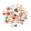 50-Piece Christmas Alloy Enamel Charms Set: Mixed Style DIY Pendants and Dangle Charms.