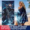 Klassisches amerikanisches Motorrad-Thema Polyester-Mikrofaser-Strandtuch ist sehr saugfähig, geeignet für Schwimmen und Strandausflüge