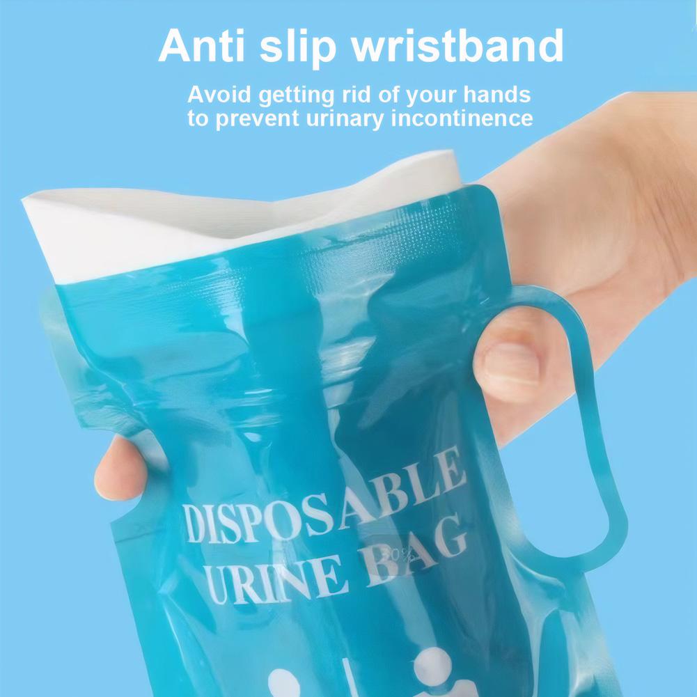 Portable Emergency Urinal Bags 800ML Disposable Travel Vomit Bag with Handle Outdoor Camping Mobile Toilet Pee Bag for Men Women