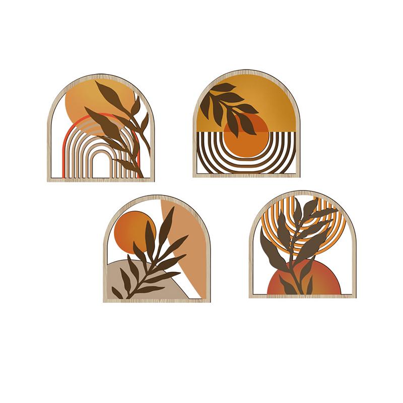 4PC/Set Wall Hanging Sculpture Vintage Hollow Wall Hanging Decoration Courtyard Multiple Options Available