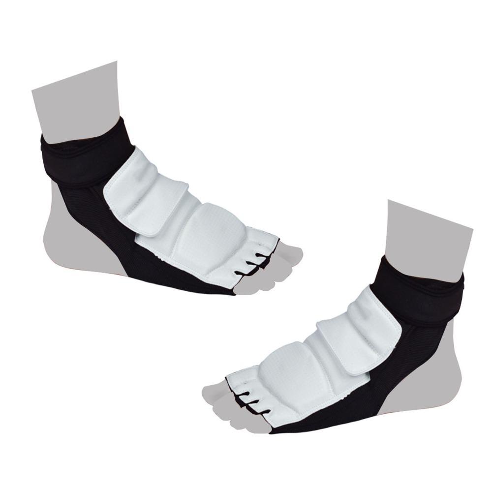 2pcs Padded Palm Sparring Hand Guard Breathable Mesh Taekwondo Foot Protector  Sanda Training S