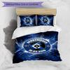 Set Lenzuola Stampato Calcio Hamburger SV 3 Pezzi, Comodo Set Copripiumino per Camera da Letto Amico della Pelle