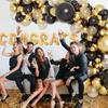 Gold Black Confetti Latex Balloons Graduation Wedding Birthday Party Inflatable Balloon Christmas Home Decoration Boy Girl Gifts