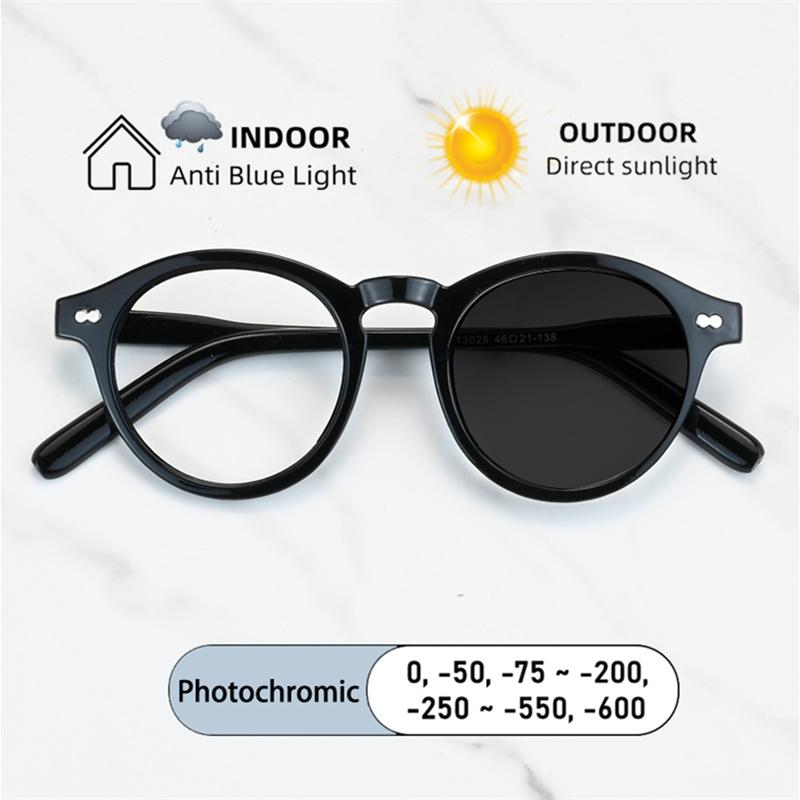 Brand Round Rice Studs Small Frame Myopia Glasses Presbyopia Anti Blue Light Men Women Near Sight Eyewear