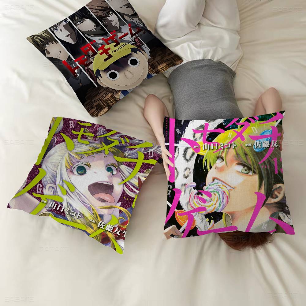 Japanische Animation Tomodachi Game Kissen Geschenk Heim Büro Dekoration Schlafzimmer Sofa Auto Kissenbezug Hülle 45x45