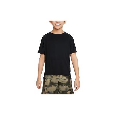 Multi Logo Reflective Design Crew Neck Short Sleeve T-Shirt Kids Tops Black FB1292-010