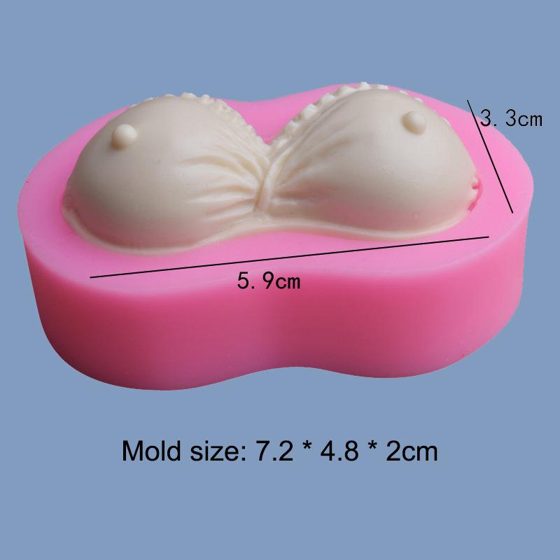 Sex Bra Shape Silicone Mold Fondant Cake Decoration Candle Chocolate Soap Mold 3D Pastry Tools Sugarcraft Molds