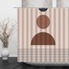 Boho Style Modern Shower Curtains Abstract Retro Geometric Rainbow Minimalist Art Waterproof Bathroom Decor Bathtub Screen