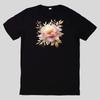T-Shirt Goldglühende Blumen Baumwolle Fun Spaß Sprüche Lustig Cartoon