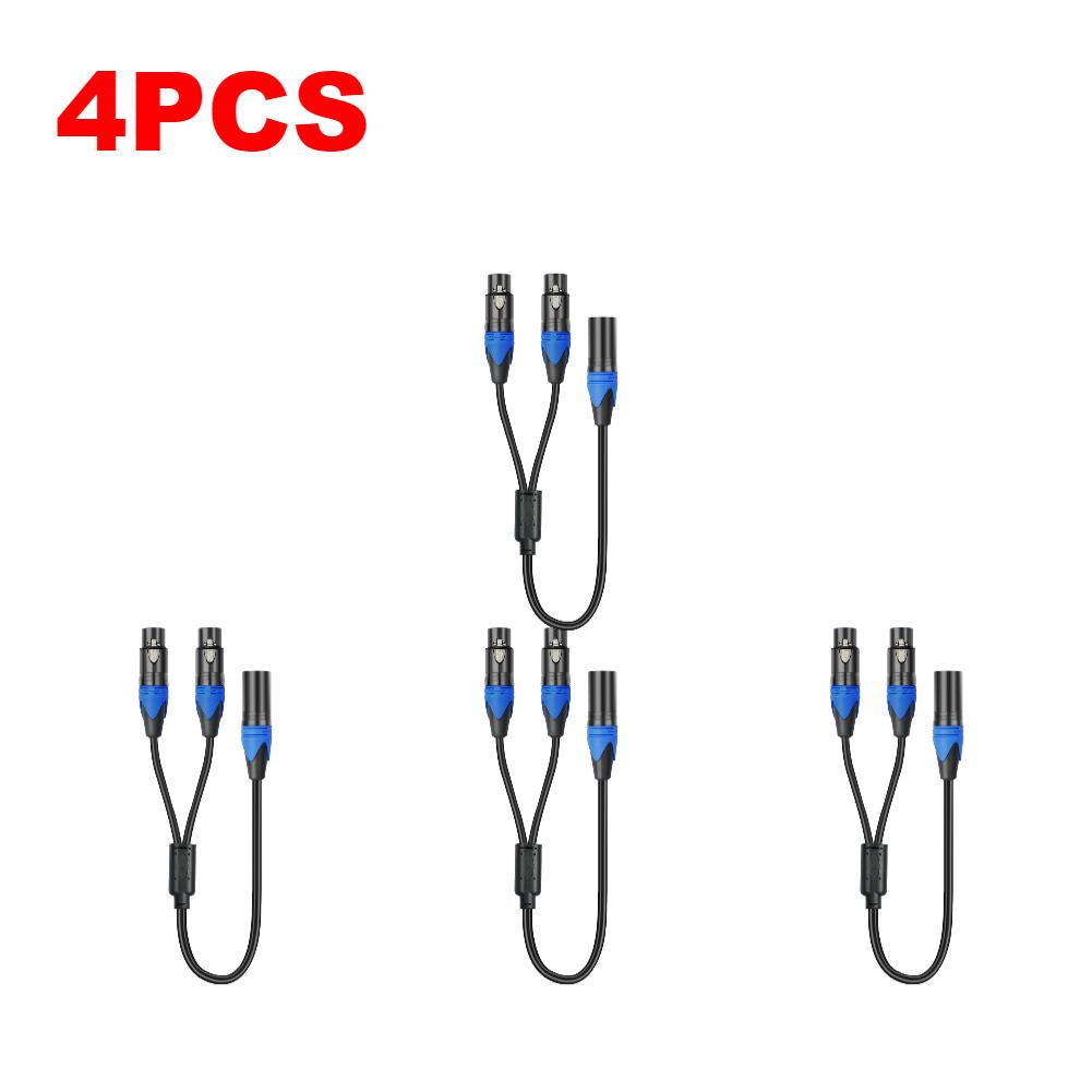 1-6PCS Y Shape XLR Splitter Cable XLR Female To Dual XLR Male Splitter Mic Cable Microphone Splitter Cord For Amplifier Mixer