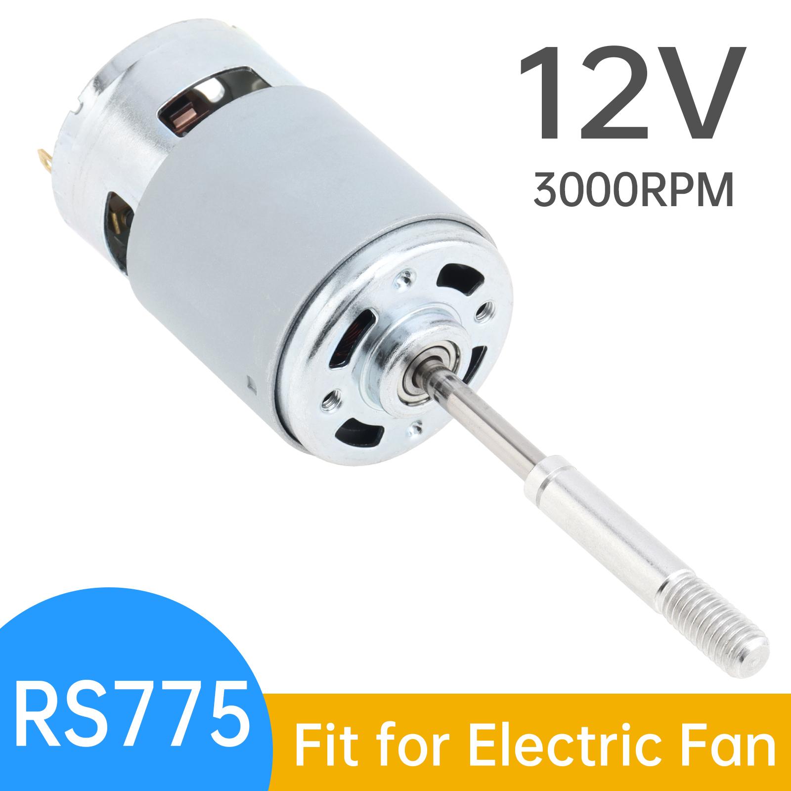 

RS755 DC Fan Motor,RS775 Fan Motor 12V 3000RPM Replacement,Fit for 220V AC Electric Fan,Built-in cooling fan,Stable Power Output